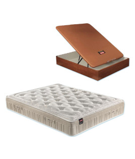 Pack Pikolin, Colchón Pikolin modelo Milenium con muelles ensacados y Canapé de madera Pikolin Ref P139000