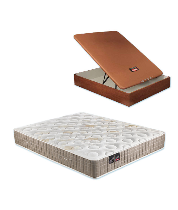 Pack Pikolin, Colchón de Muelles Modelo Zeus y Canapé de Madera Ref P143000