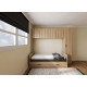Dormitorio puente con cama nido y armario Ref YC526