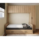 Dormitorio puente con cama nido y armario Ref YC526