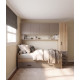 Dormitorio puente con cama nido y armario Ref YC527