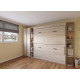 Dormitorio con litera abatible, armario, estantería y zapatero Ref YC532