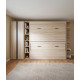 Dormitorio con litera abatible, armario, estantería y zapatero Ref YC532