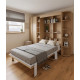 Dormitorio con cama abatible con escritorio, armario, estantería y zapatero Ref YC533