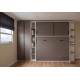 Dormitorio con cama abatible matrimonial, armario, estantería y zapatero Ref YC535