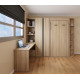 Dormitorio con cama abatible, armario, estantería, escritorio y zapatero Ref YC536