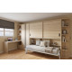 Dormitorio con cama abatible, escritorio, armario, estantería y zapatero Ref YC537