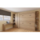Dormitorio con litera abatible, armario, estantería, zapatero y escritorio Ref YC538