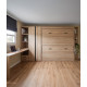 Dormitorio con litera abatible, armario, estantería, zapatero y escritorio Ref YC538