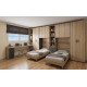 Dormitorio puente con camas, armarios y escritorio Ref YC539