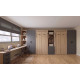 Dormitorio con camas abatibles, armarios, estanterías y escritorio Ref YC540