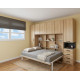 Dormitorio cama matrimonial abatible con altillo y armarios laterales Ref YC413