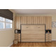Dormitorio con cama abatible matrimonial, armarios y altillo Ref YC541