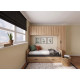 Dormitorio puente con cama nido y armario Ref YC526