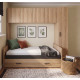 Dormitorio puente con cama nido y armario Ref YC526