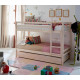 Litera fabricada en madera de pino con arrastre inferior Ref TA18