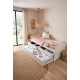 Cama compacta desplazable con arrastre fabricada en madera de pino Ref TA02